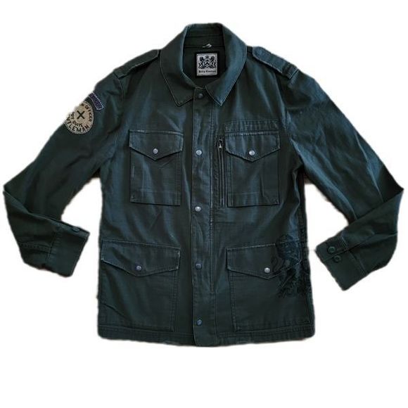 Y2K Juicy Couture Distressed Patch Rock Full Zip Punker Jacket